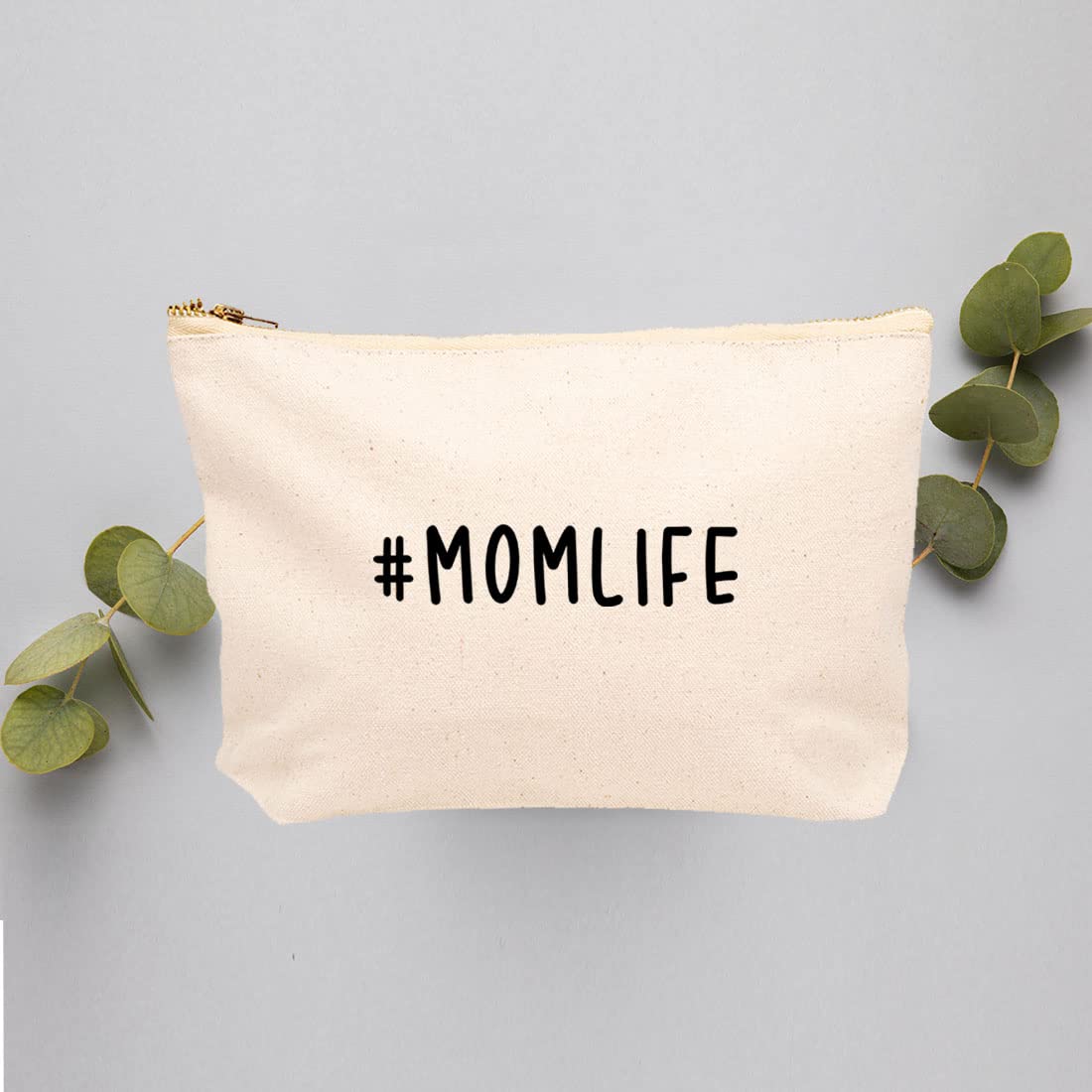 Funny Makeup Bag Canvas Cosmetic Pouch with Zipper - Cute Travel Toiletry Bag for Women, 6.5 x 9 Inch - Perfect Gift for Mom, Birthday & Mother's Day - Great for Purse, Travel & Everyday Use