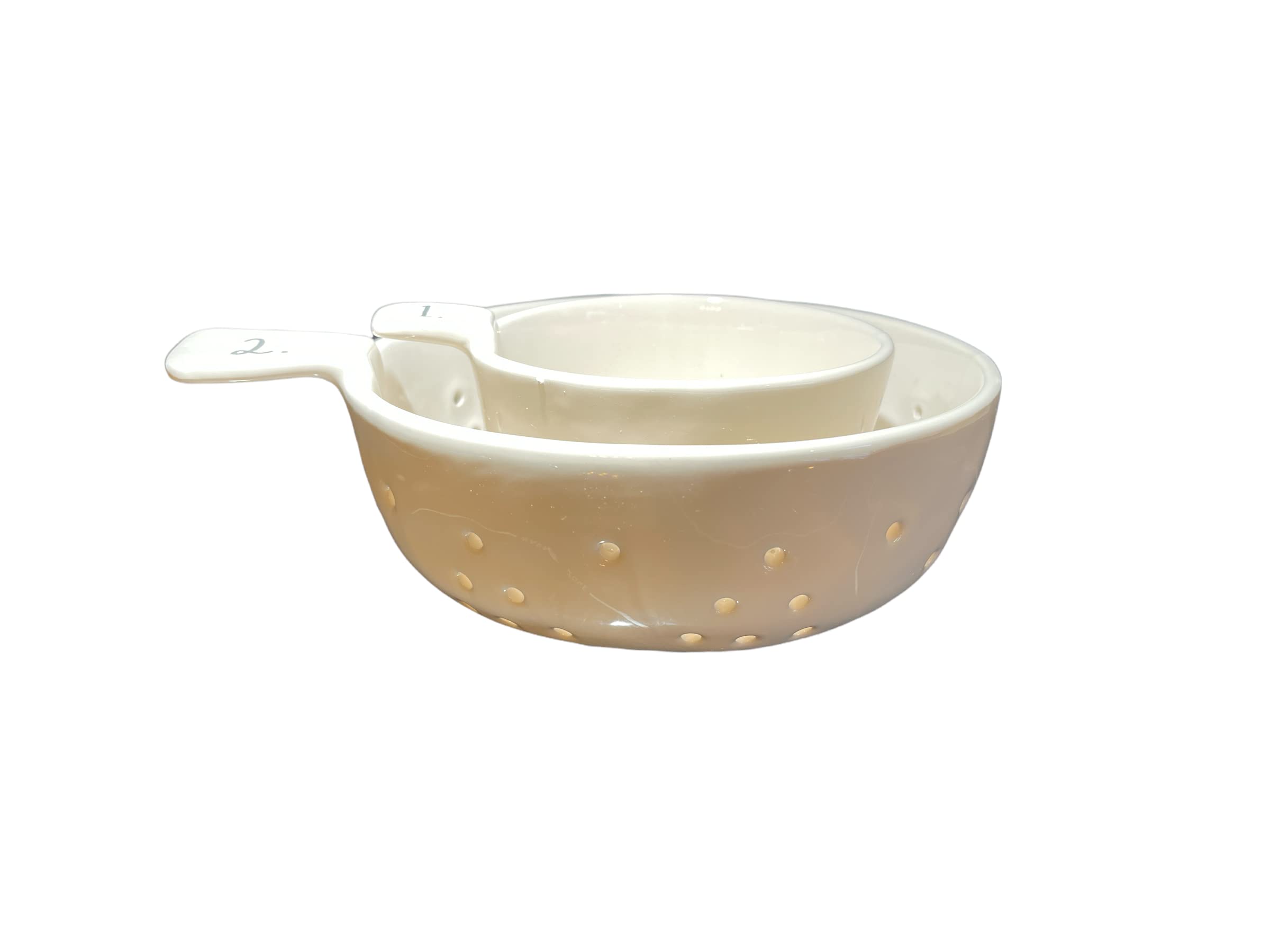 Premium Ceramic Colander and Strainer Set with Stem Print - 2-Piece Kitchen Strainer for Pasta, Salad, and Vegetables - Ideal for Cooking, Draining, and Serving