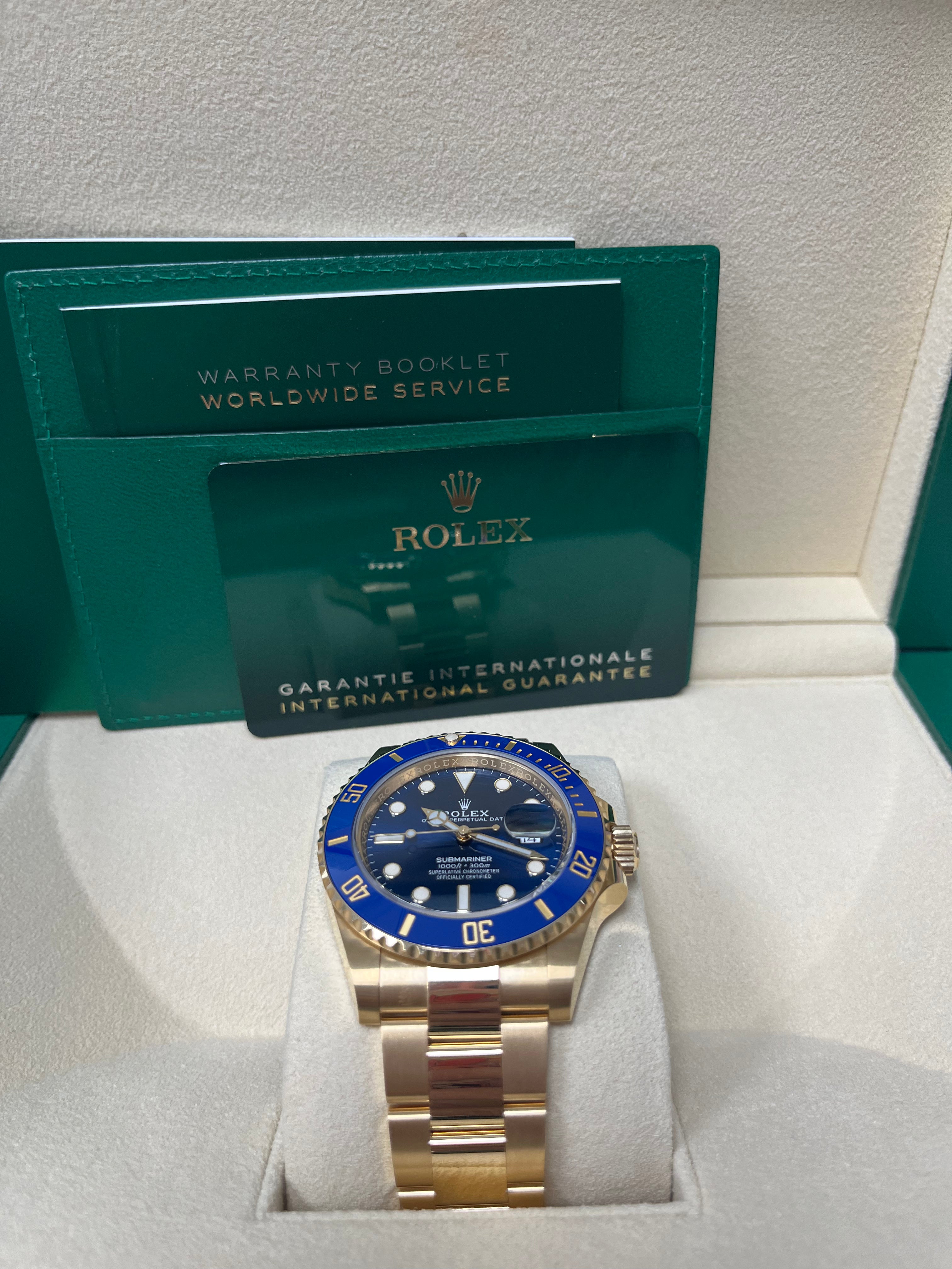 Rolex Submariner Date 18K Yellow Gold Men's Watch with Blue Ceramic Bezel & Blue Dial - Ref. 126618LB | Luxury Diving Watch for Professional Divers & Water Sports Enthusiasts
