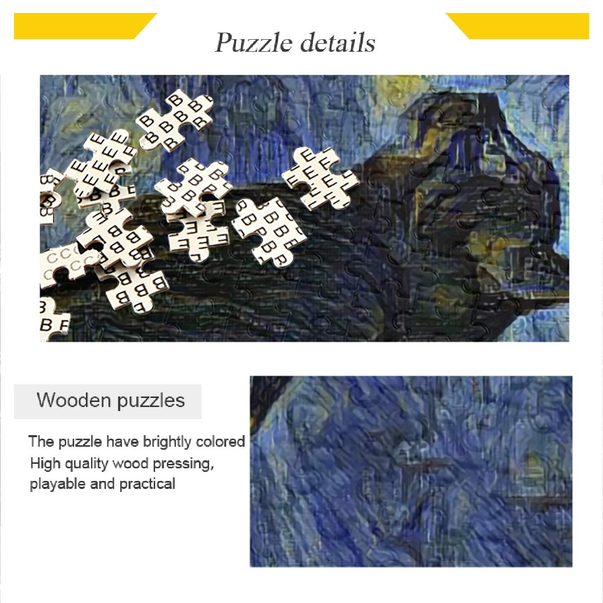 AGONA 1000 Piece Jigsaw Puzzle for Adults - Van Gogh Oil Painting Black Cat Puzzle, Educational & Fun Family Game, DIY Wall Art for Home Decor | Perfect for Relaxation, Stress Relief & Family Bonding