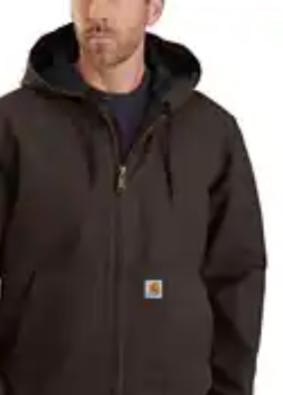 Carhartt Men's Insulated Active Jacket - Waterproof Winter Work Jacket with Hood for Outdoor Construction & Hunting | Cold Weather Protection