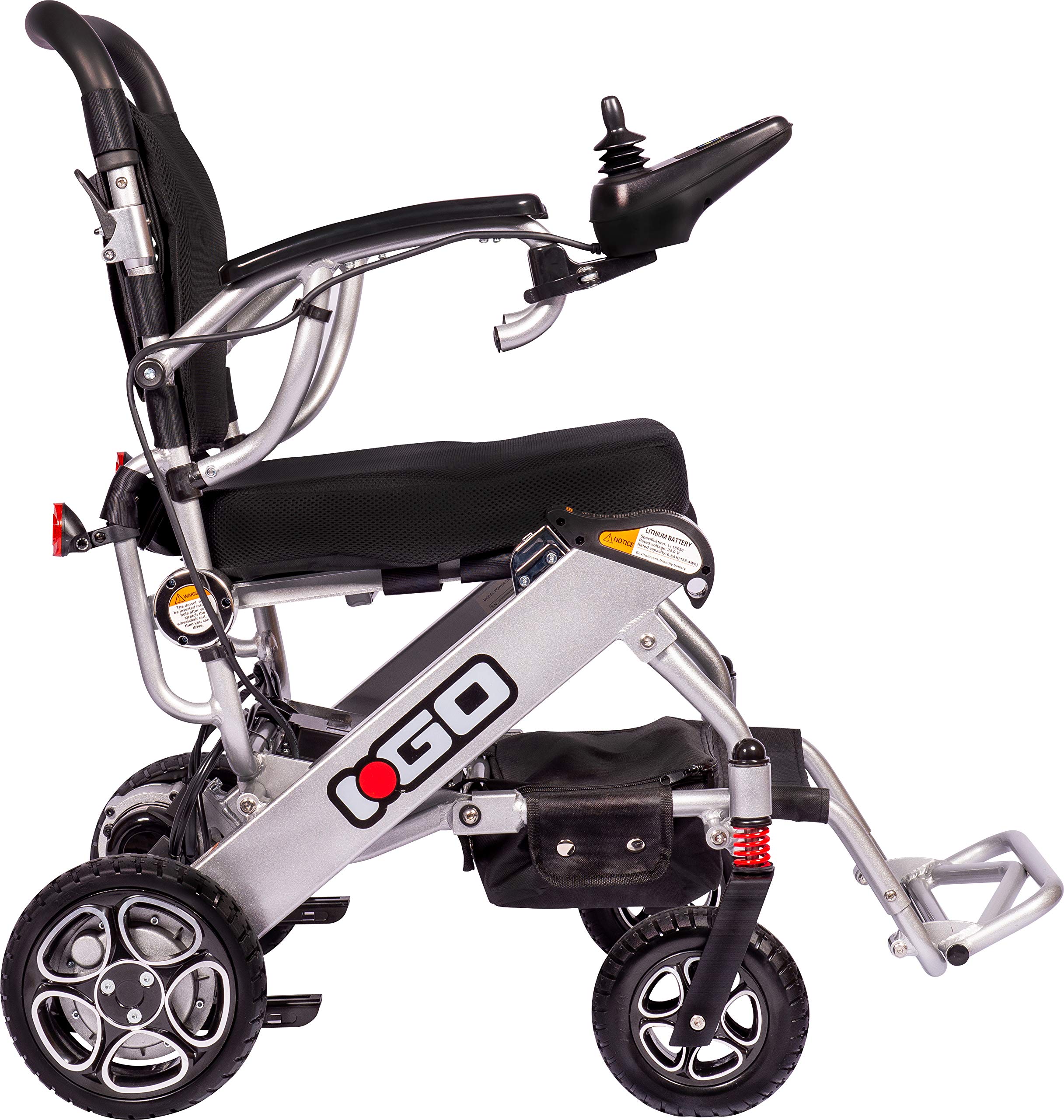 Pride I-Go Electric Wheelchair - Fast Folding Portable Power Chair with Lithium Battery | Lightweight Mobility Scooter for Seniors & Travel | Indoor & Outdoor Use