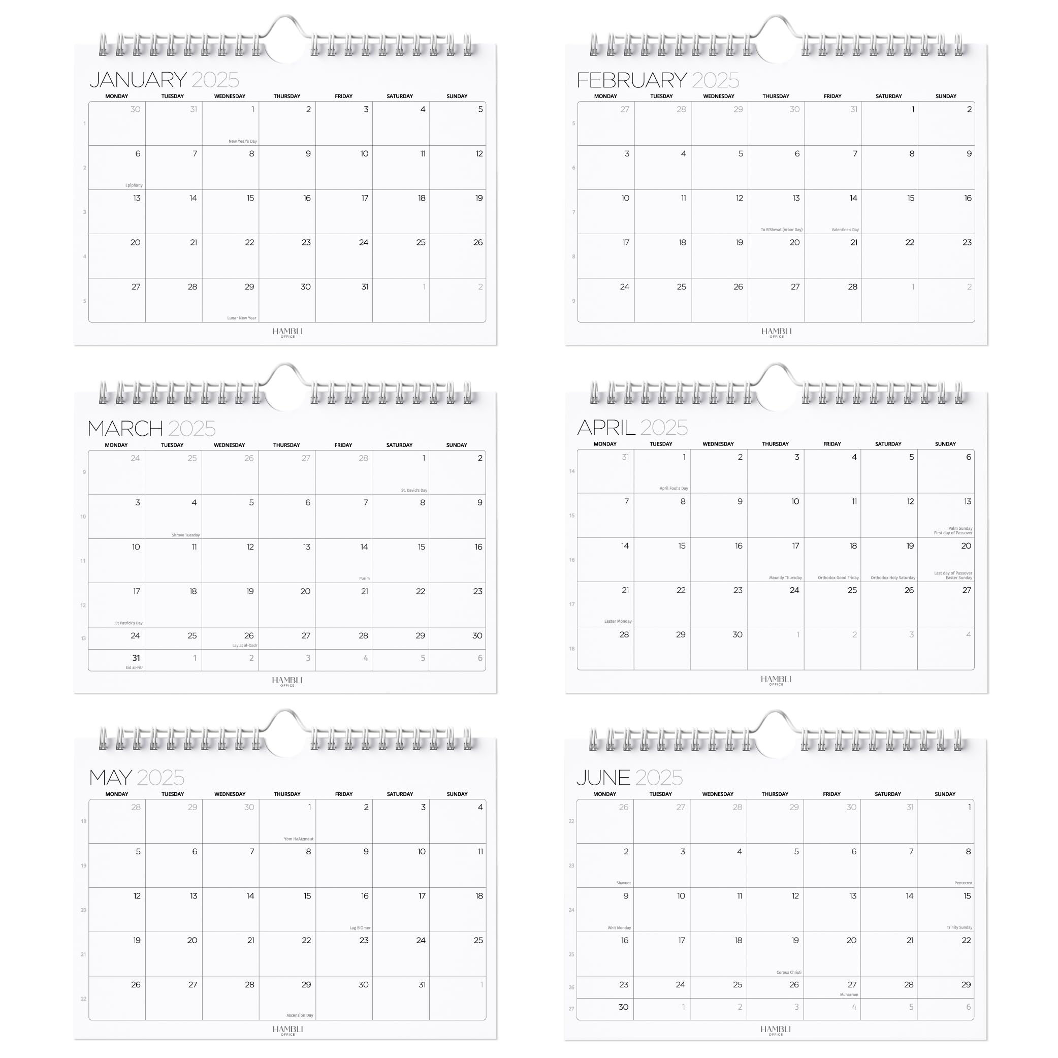 2025-2026 Wall Calendar | 18-Month Planner from July 2025 to June 2026 | Customizable Desk Calendar with Landscape Design | Perfect for Home, Office & School Organization