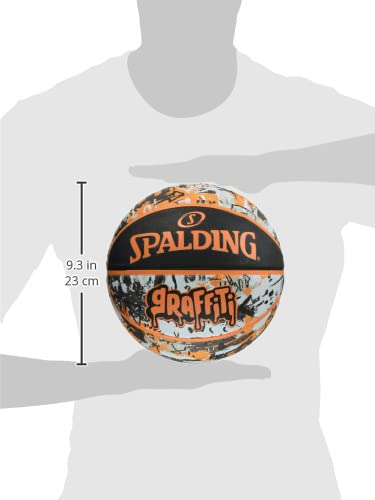 Spalding Graffiti No. 5 Rubber Basketball - Official Size for Youth & Indoor/Outdoor Play - Perfect for Streetball, Training & Gifts