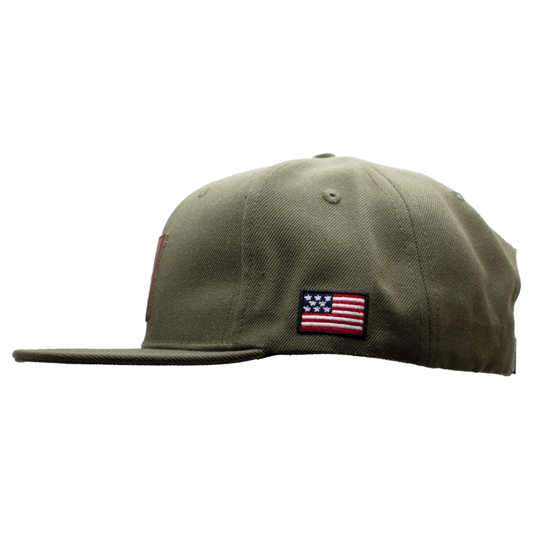 Stylish Olive Leather Patch Hat for Men & Women - Perfect for Outdoor Adventures, Casual Wear & Street Fashion