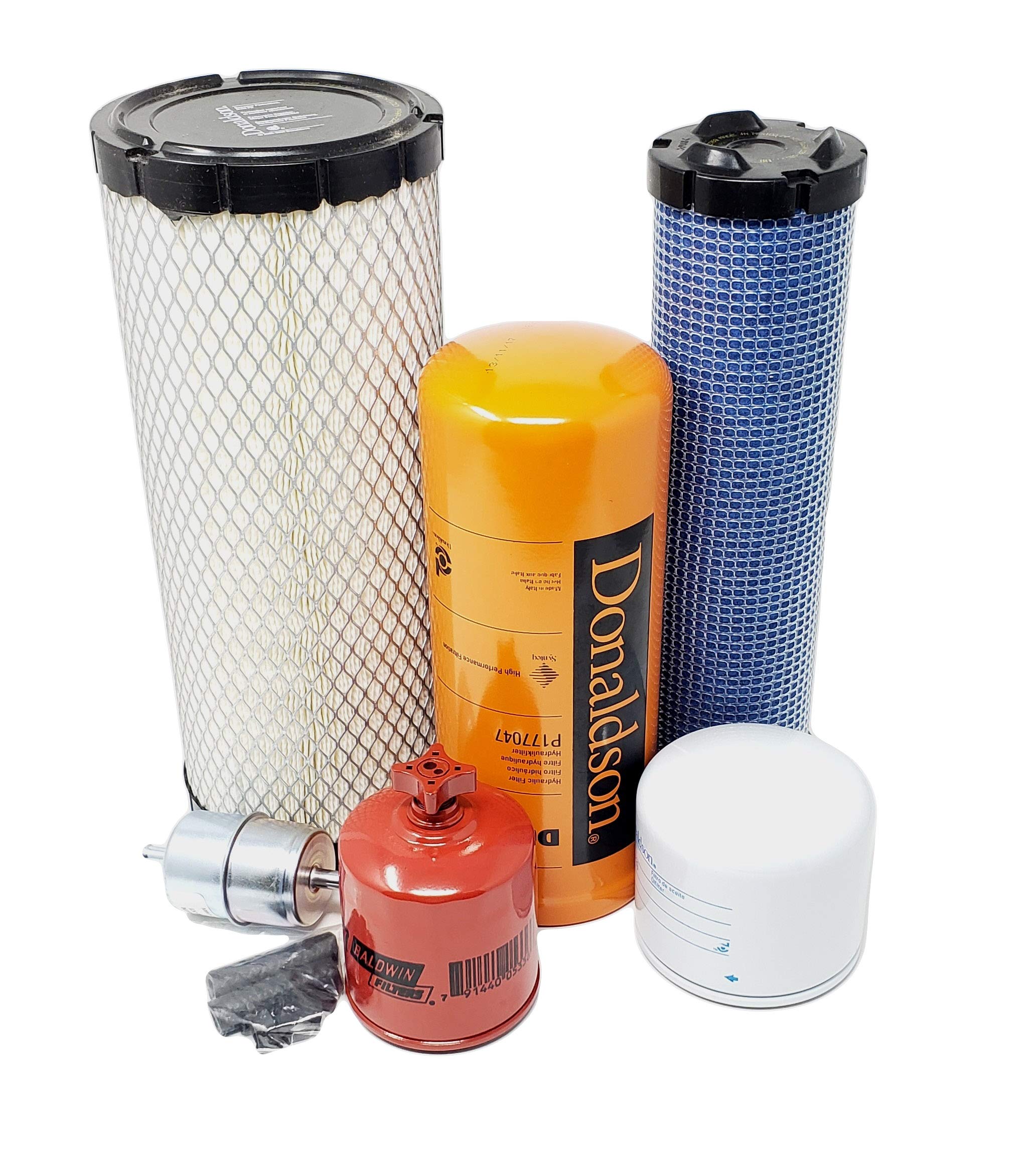 CFKIT Air Oil Fuel Filter Kit Compatible with Bobcat 430 430ZHS Mini Excavator w/ Kubota V2203M Engine - Replacement for Excavator Maintenance & Construction Equipment Parts