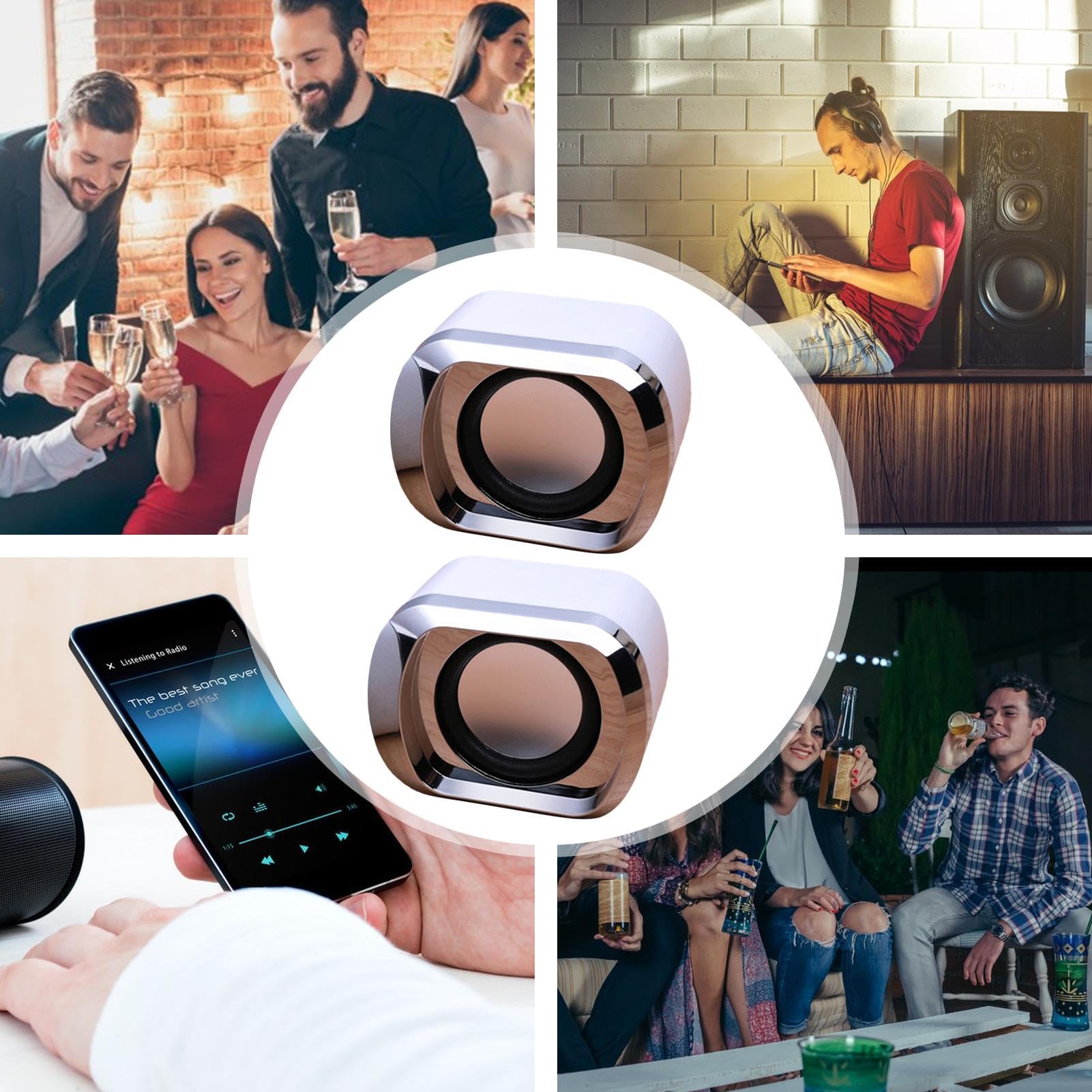 High-Quality USB Computer Speakers with Clear Sound | Compact USB Desktop Speakers for PC & Laptop | USB Multimedia Speaker for Home Office, Gaming & Music