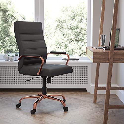 Black Leathersoft/Rose Gold Frame