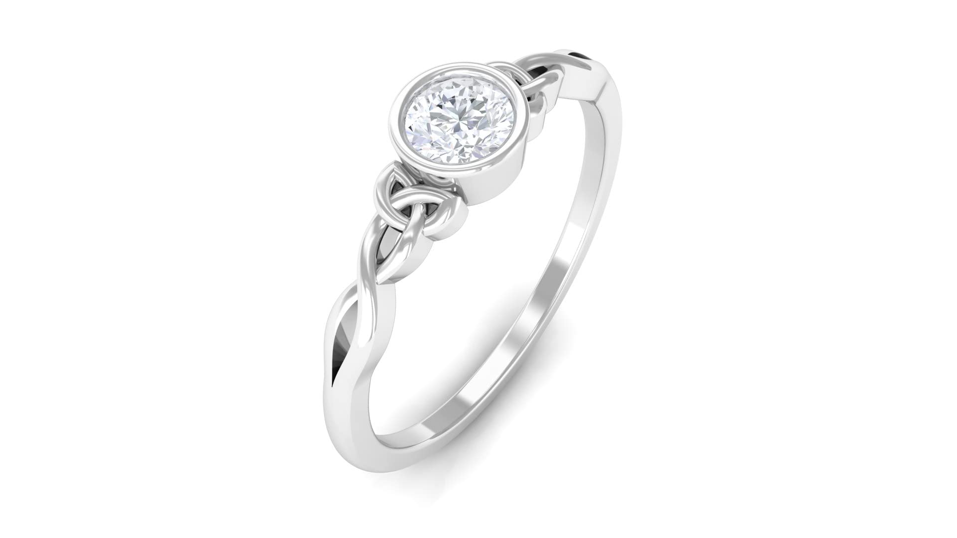 1/4 CT Diamond Solitaire Promise Ring for Women - 14K Solid Gold April Birthstone Ring - Genuine Diamond Engagement Ring - Perfect for Anniversaries, Proposals & Special Occasions