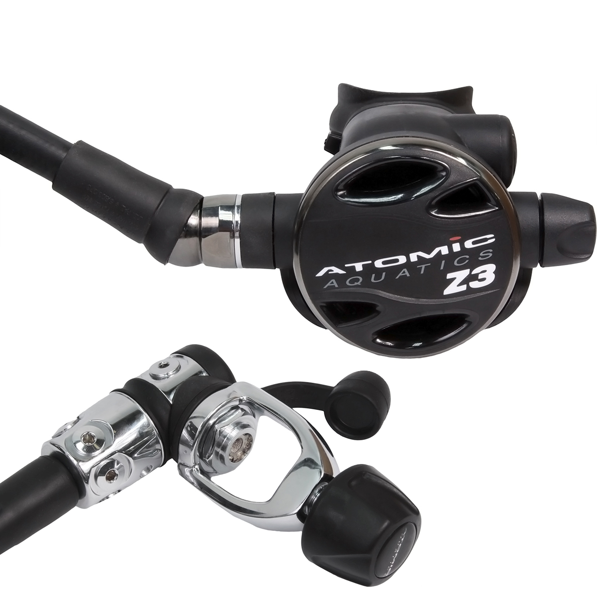 Atomic Aquatics Z3 Sealed Scuba Diving Regulator - Professional Grade Underwater Breathing Equipment for Deep Sea Diving, Snorkeling & Spearfishing
