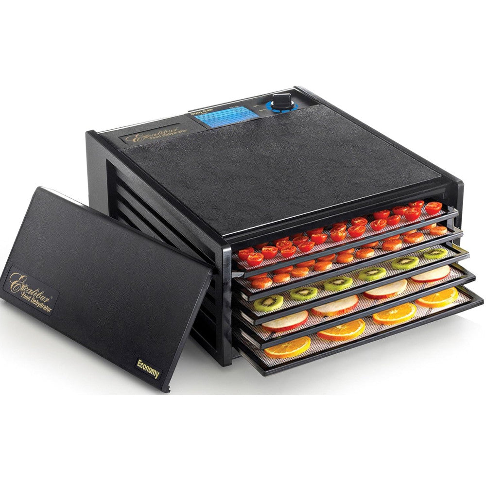 EXCALIBUR 2500ECB 5-Tray Food Dehydrator for Jerky, Fruits & Herbs - Commercial Grade Electric Food Dryer for Home & Kitchen Use