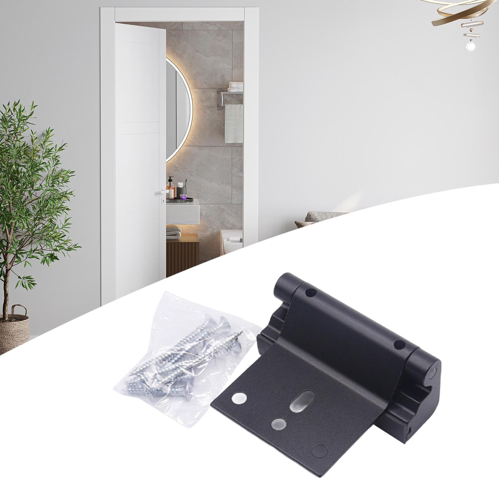WeiLaiKeQi Smart Home Security Door Lock - Childproof Door Reinforcement Lock & Door Stopper for Enhanced Home Safety (Black) | Ideal for Apartments, Houses & Childproofing