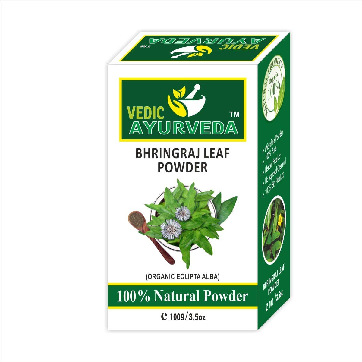VEDICAYURVEDA Pure Organic Hair Care Combo - Amla Powder, Shikakai Powder, Reetha Powder & Bhringraj Powder (4 Items, 400g) for Natural Hair Growth, Scalp Treatment & Deep Conditioning - Perfect for DIY Hair Masks & Ayurvedic Hair Care Routines