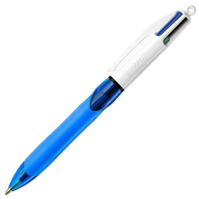 BIC 4-Color Ballpoint Pen with Comfort Grip - Perfect for School, Office & Note-Taking