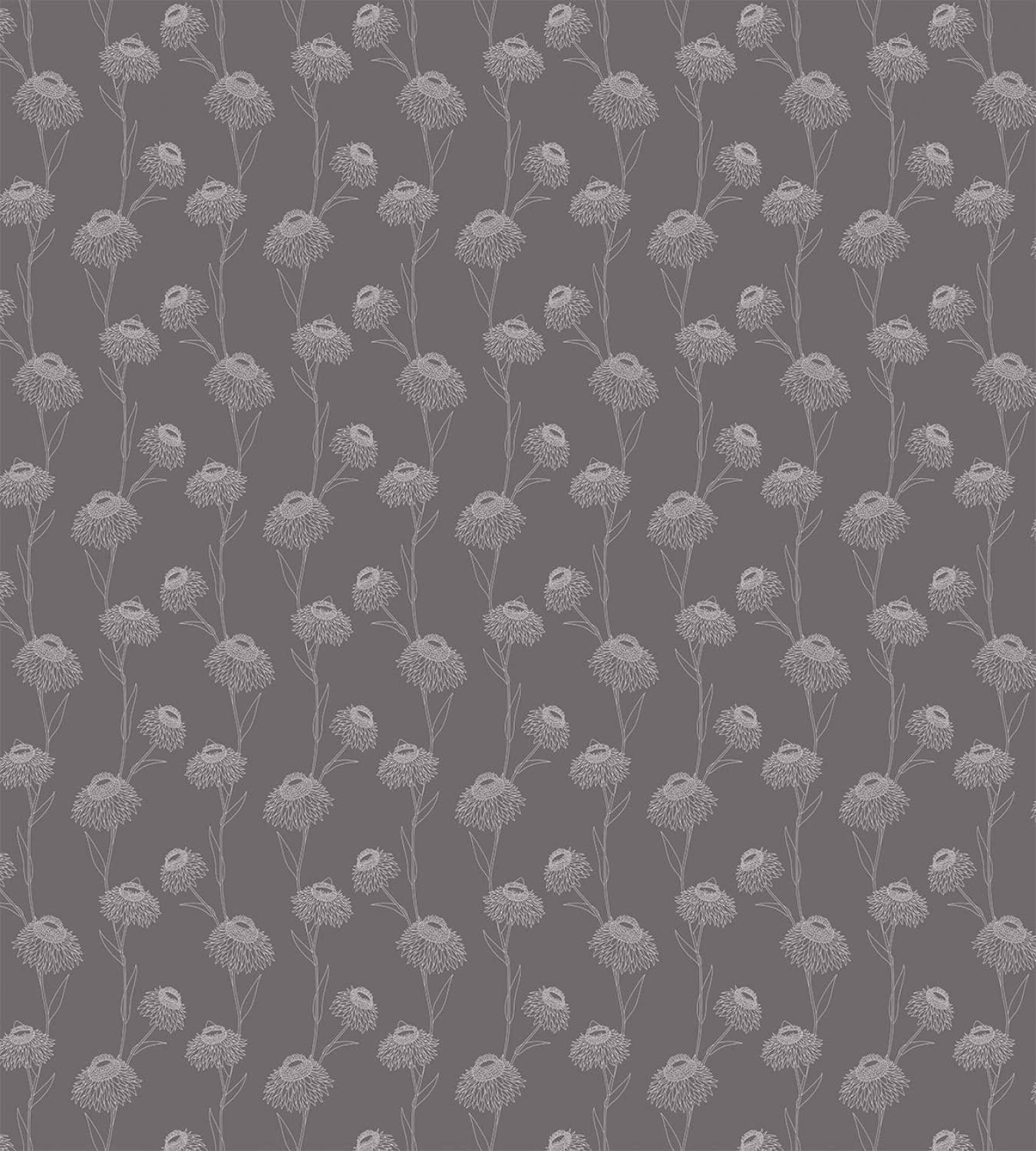 Ambesonne Taupe Duvet Cover Set - King Size 2 Pack with 2 Duvet Covers & 4 Pillowcases | Chrysanthemum Blooms Botanical Design on Dark Background | Gardening Plants Theme Bedding | Perfect for Master Bedroom, Guest Room & Cozy Home Decor
