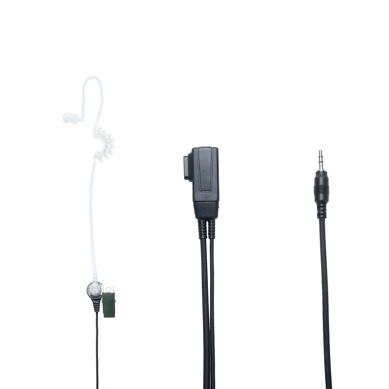 Caroo Walkie Talkie Headset Earpiece - 1 Pin Covert Acoustic Tube with PTT Mic | Compatible with Cobra CXT195/CX112/ACXT1035r/ACXT145/ACXT545/PX655/RX385/RX685 Two Way Radios | 4 Pack Set for Security, Construction & Outdoor Activities
