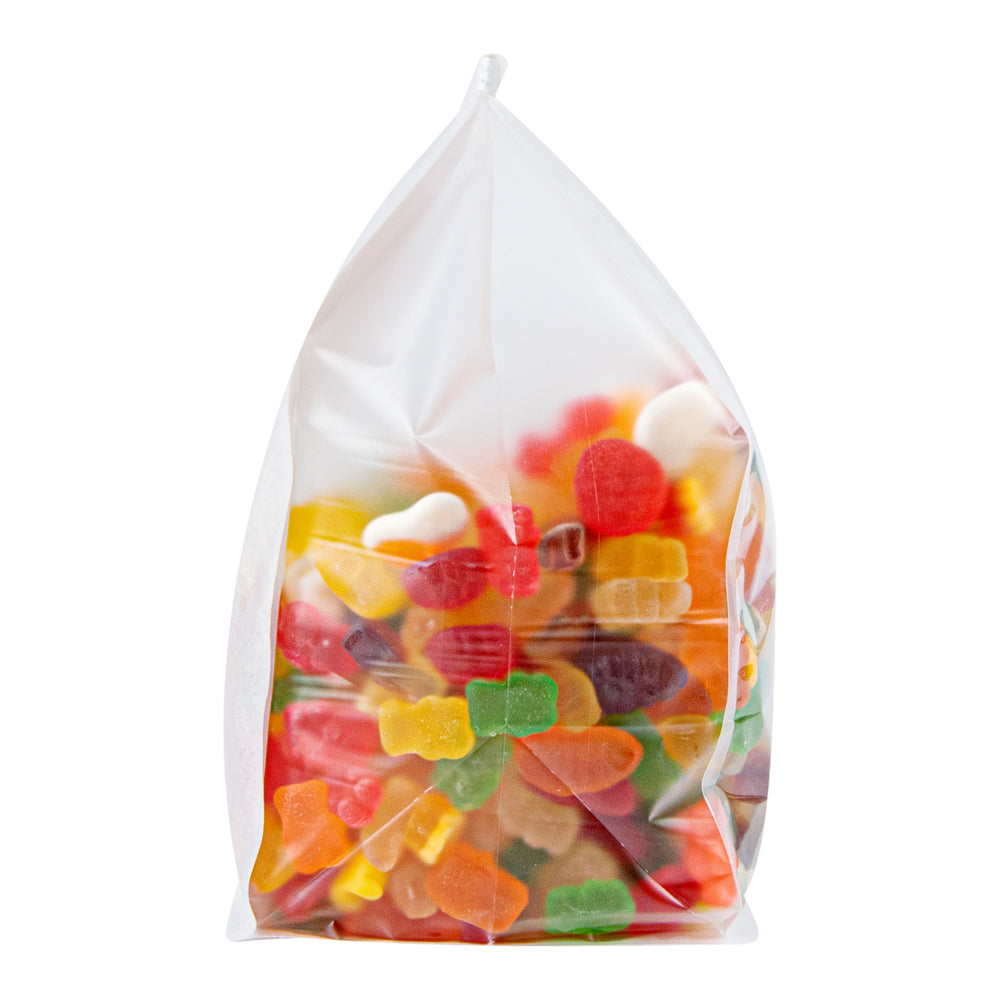 Premium White Cotton Paper Tin Tie Bags with Clear Window - 6.25