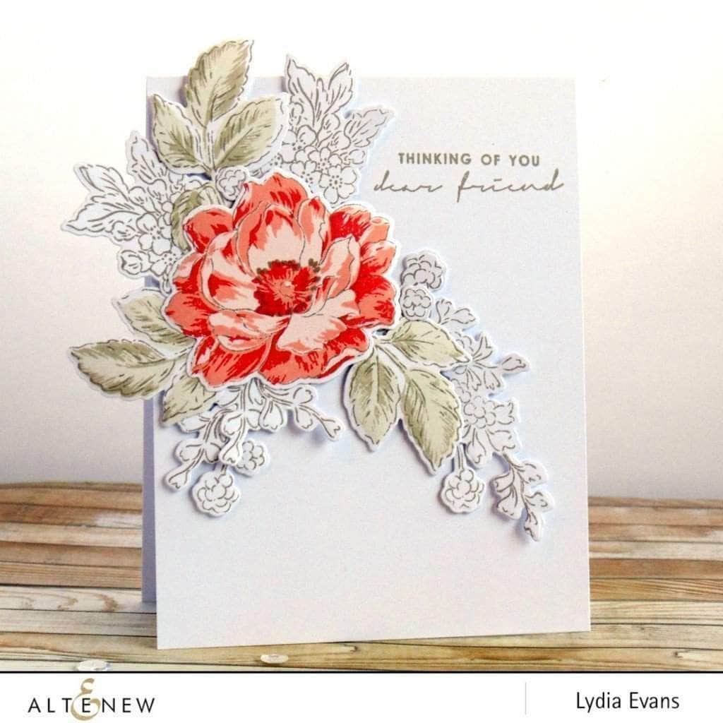 Beautiful Day Stamp Set - Floral Handmade Scrapbooking Stamps for DIY Cards, Invitations, Journals - Perfect for Wedding, Birthday, Baby Shower Crafts
