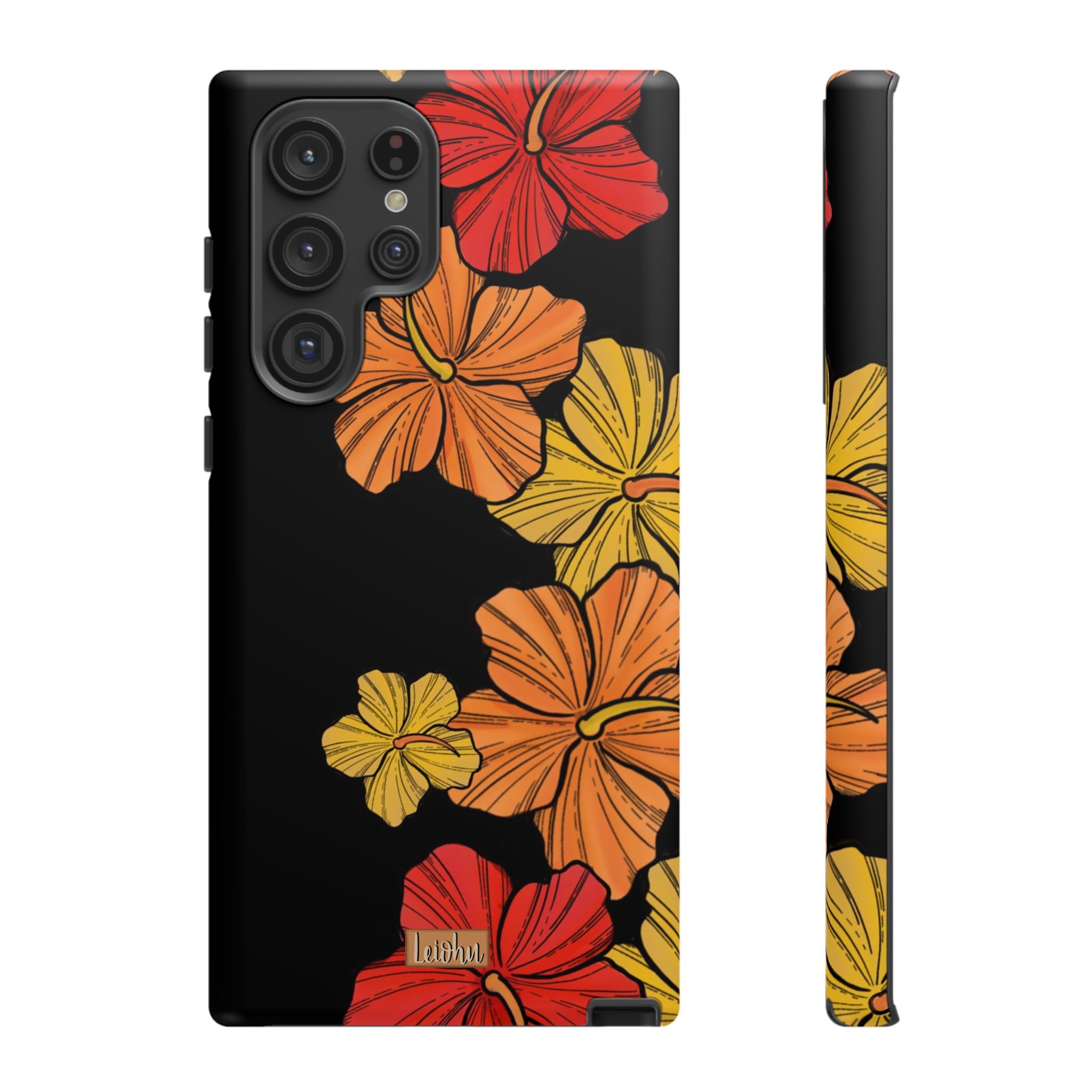 Vintage Hibiscus Pattern Samsung Galaxy Phone Case - Stylish Protective Cover for Galaxy S21/S20/S10/Note 20 - Perfect for Everyday Use, Travel & Gifting