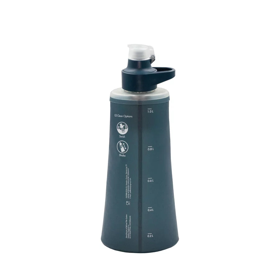 Katadyn BeFree AC 1.0L Water Filter Bottle - Portable Microfilter for Hiking, Camping & Travel - Slate Blue - BPA Free Hydration System