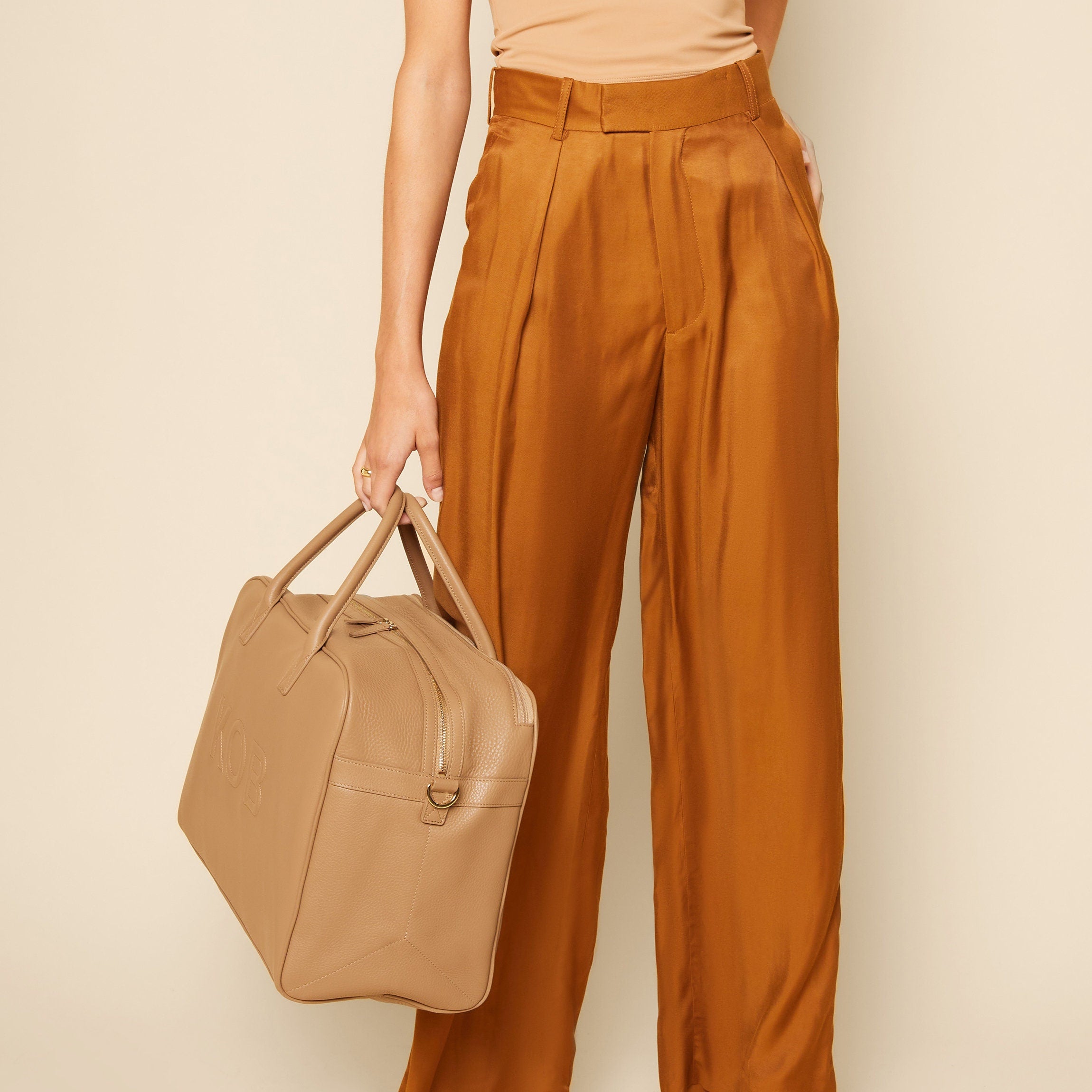 Harwood Weekender Duffle Bag in Camel Brown - Stylish Travel Duffel for Weekend Getaways, Gym & Overnight Trips