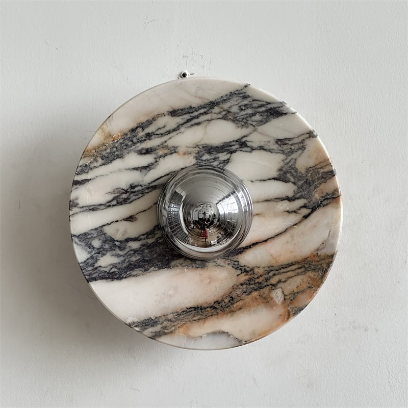 Calacatta Marble Wall Sconce Light - Modern Gold Finish Bathroom Vanity Lighting for Bedroom, Hallway & Living Room Decor
