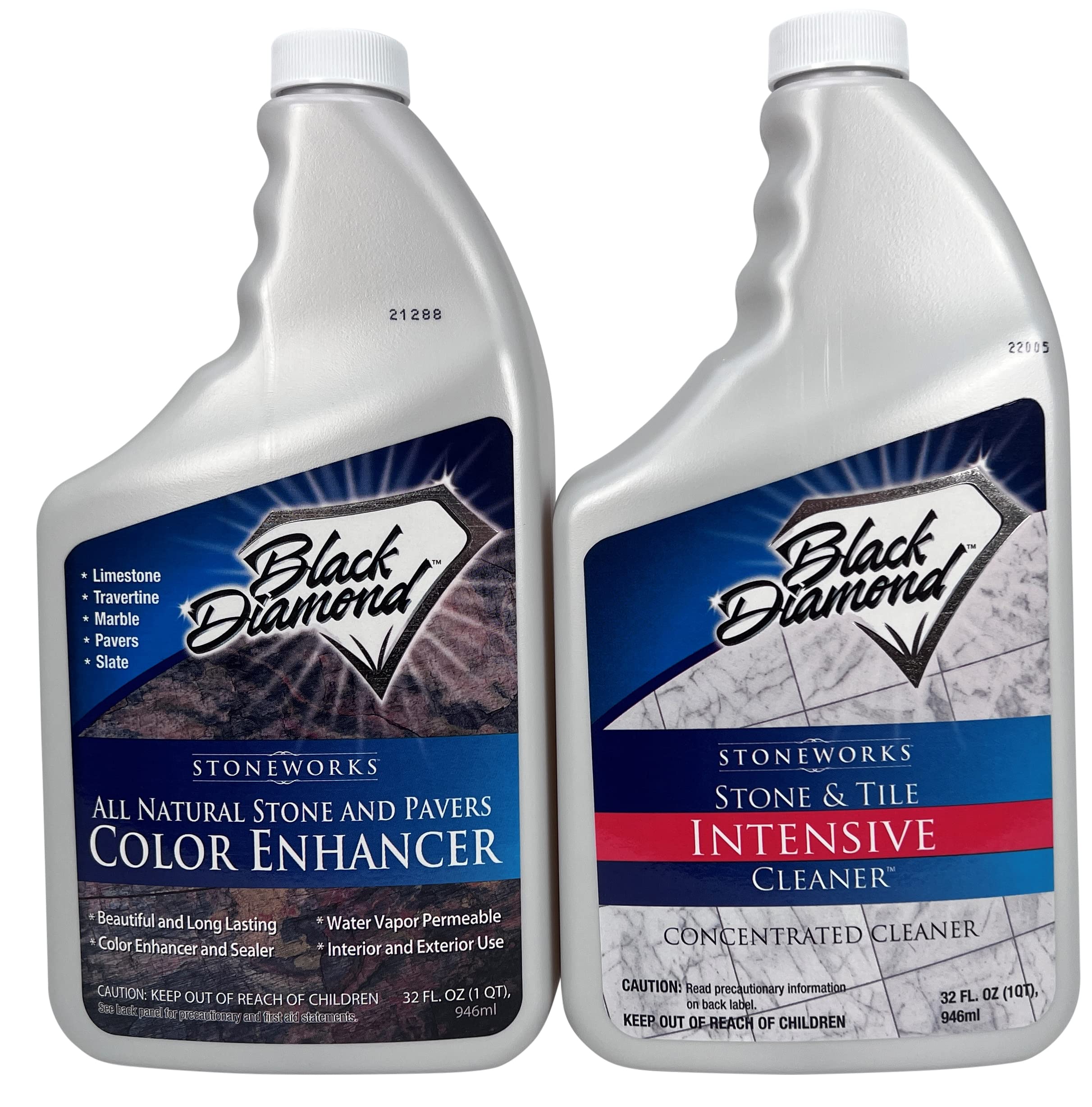 Premium Color Enhancer & Sealer for Natural Stone, Pavers, Limestone, Travertine, Slate & Brick | 1-Quart Concentrated Intensive Cleaner for Stone & Tile | Restores & Protects Patios, Walkways & Countertops