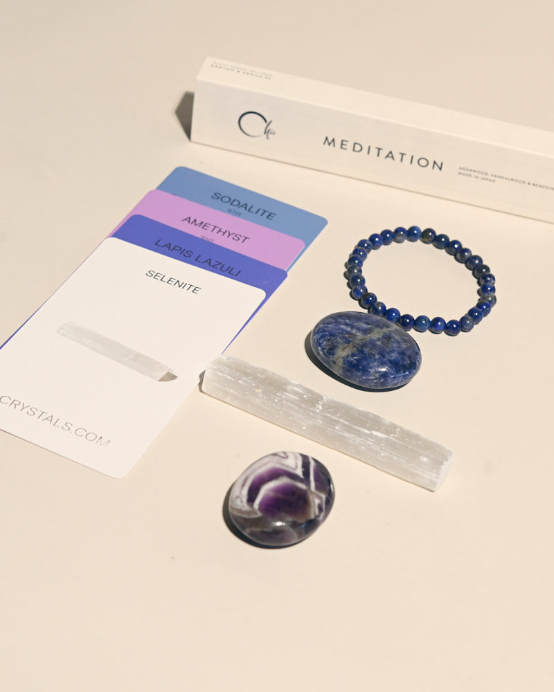 Mindfulness Meditation & Relaxation Kit for Stress Relief - Essential Aromatherapy, Crystals & Guided Journal for Yoga, Spa & Home Wellness