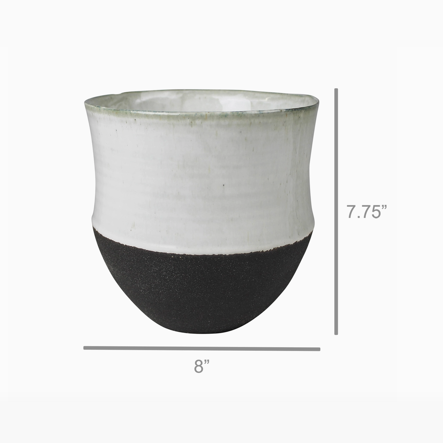 Elegant Black and White Ceramic Vase - Modern Home Decor for Living Room, Dining Table, Office & Wedding Centerpieces