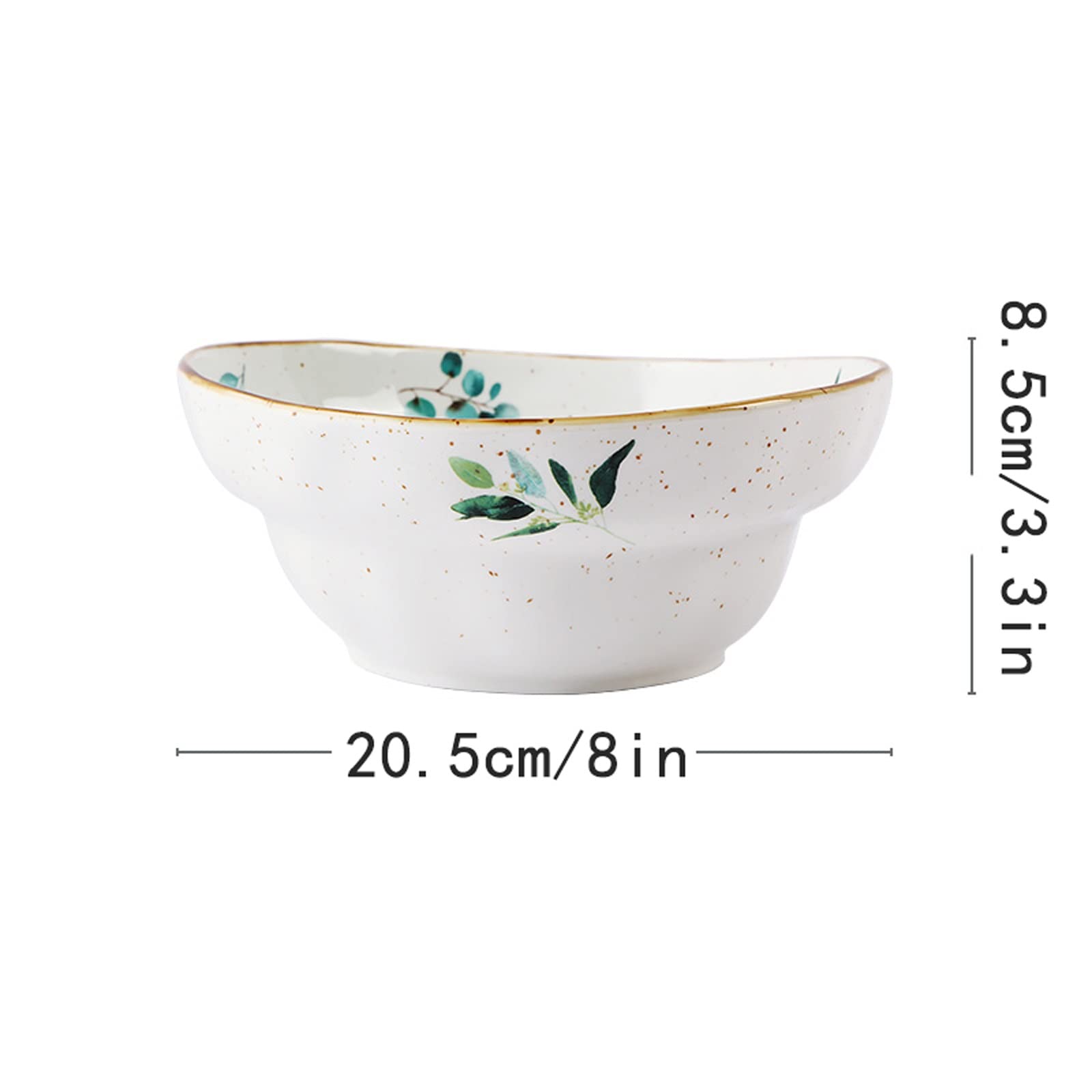Stackable Round Fine Porcelain Salad Bowls Set - Microwave Safe Ceramic Soup, Ramen, Cereal & Pasta Serving Bowls for Kitchen, Dining & Meal Prep (Various Sizes) - Perfect for Family Dinners, Entertaining Guests & Healthy Meal Portioning