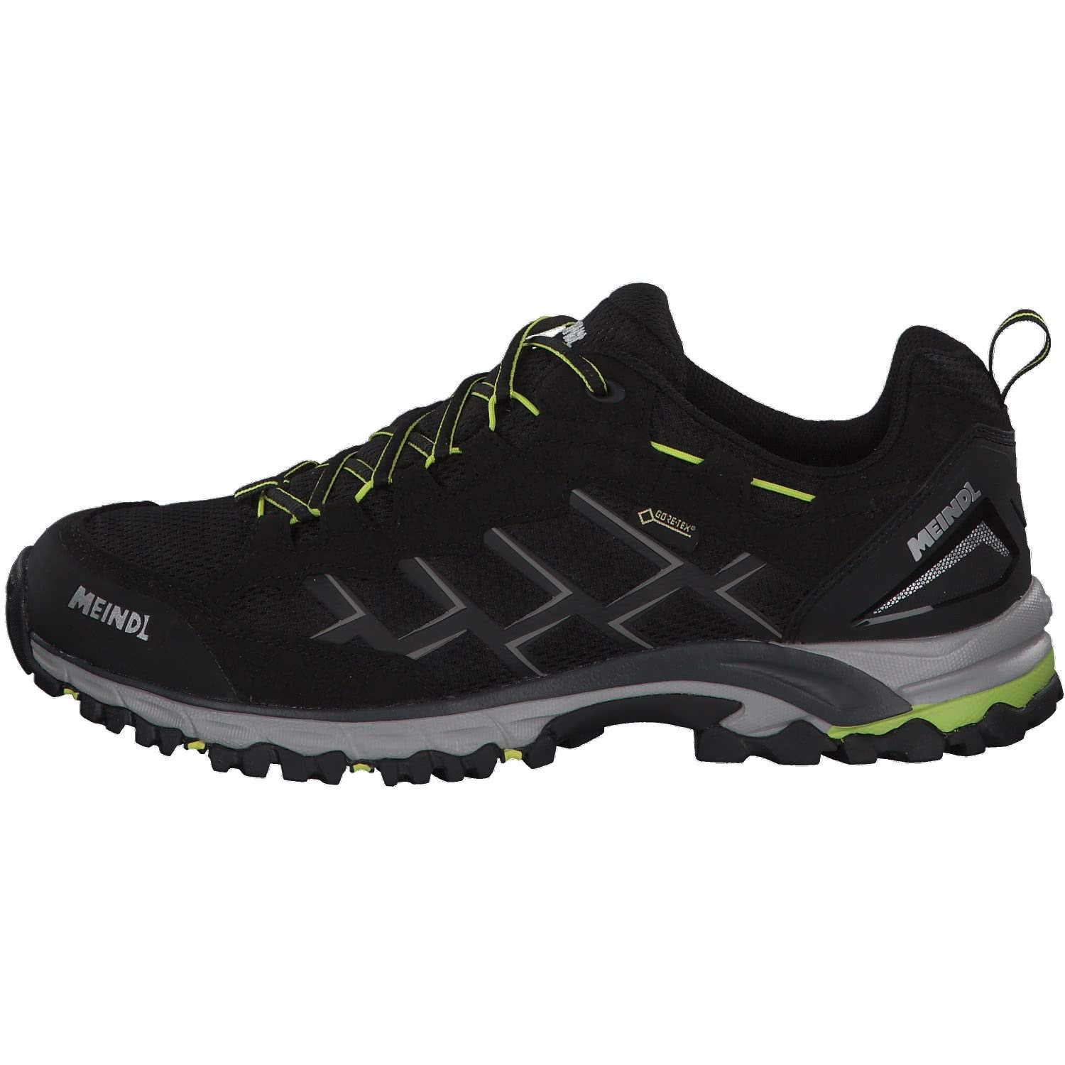 Meindl Men's Caribe Hiking Boots - Lightweight & Durable for Outdoor Adventures, Lemon Black, Size 38.5 EU - Perfect for Trekking, Camping & Mountain Trails