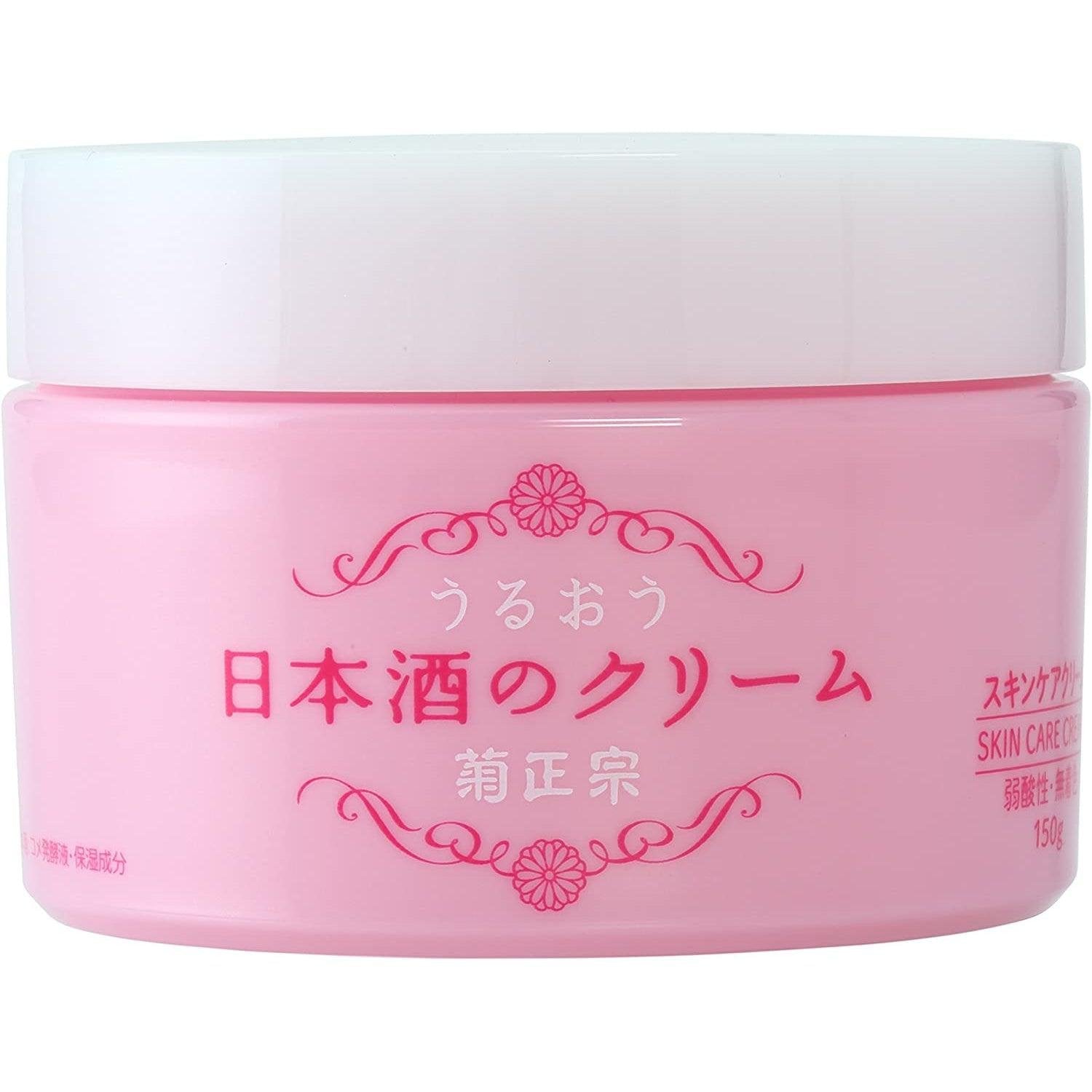 Kikumasamune Japanese Sake Skin Care Cream 150g - Hydrating Moisturizer for Dry & Sensitive Skin - Perfect for Night Routine & Winter Skincare