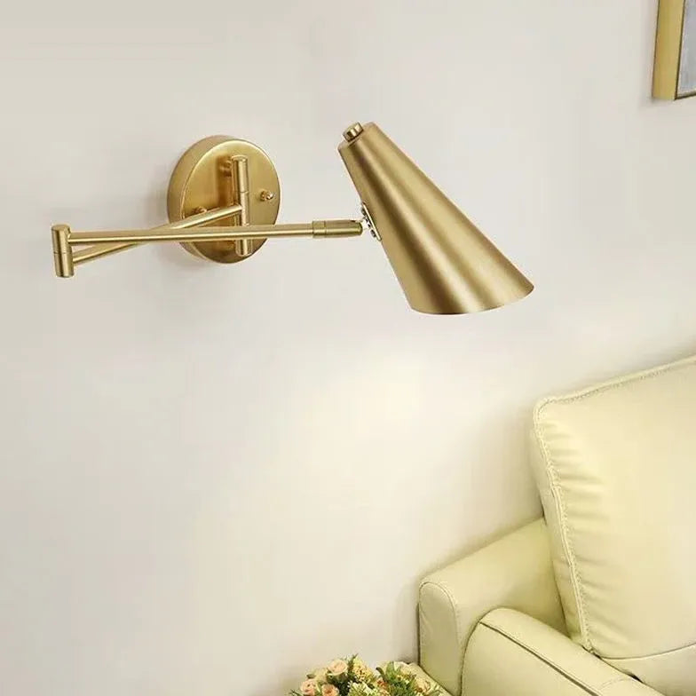 Adjustable Wide Flare Wall Sconce - Modern Bedroom Lighting Fixture for Reading & Relaxation