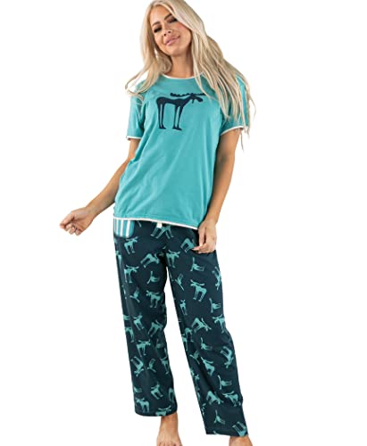 Funky Moose Blue Pajama Set