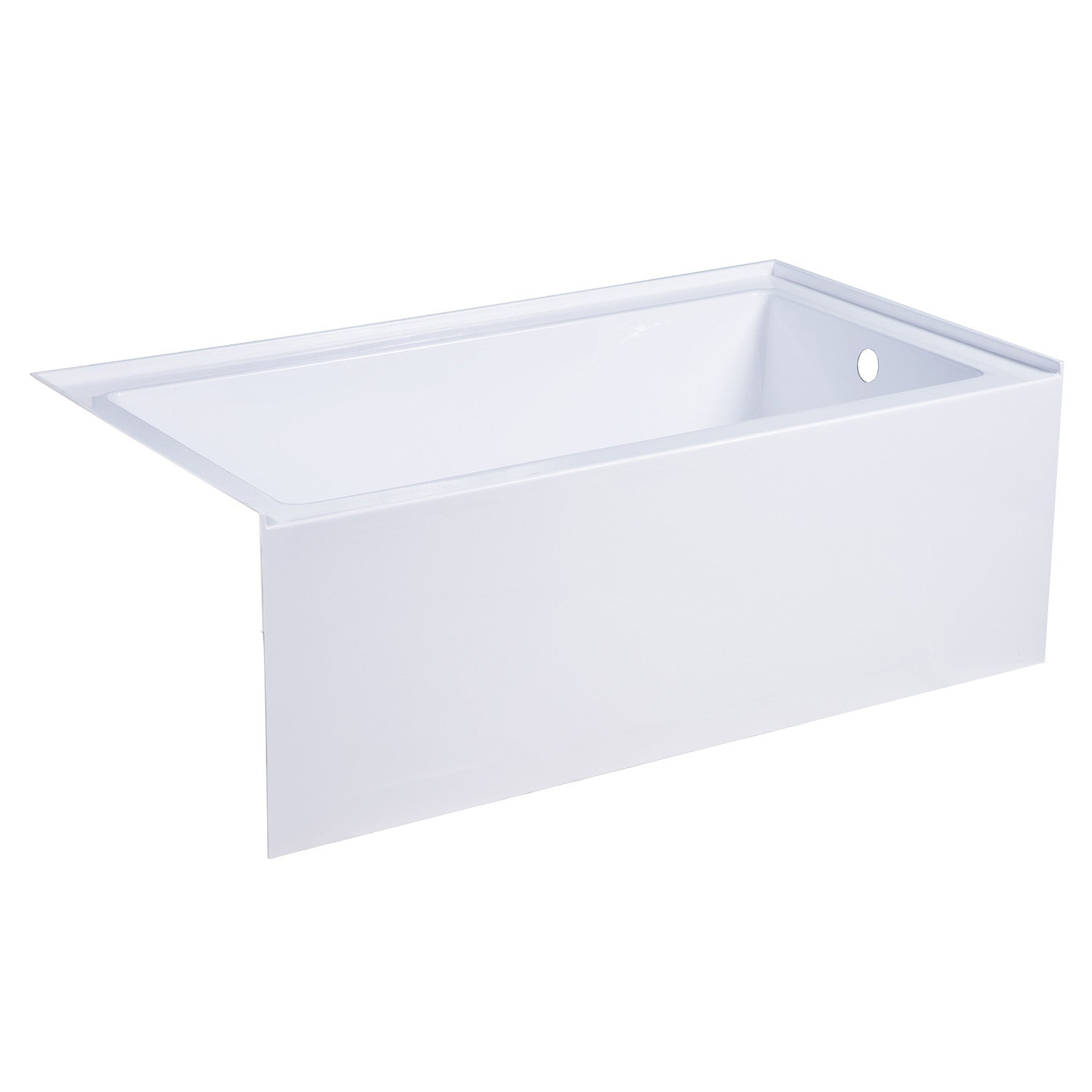 Aqua Eden VTAP543022R 54-Inch Acrylic Rectangular 3-Wall Alcove Bathtub - Right Hand Drain, Glossy White - Perfect for Modern Bathroom Renovations & Spa-Like Relaxation