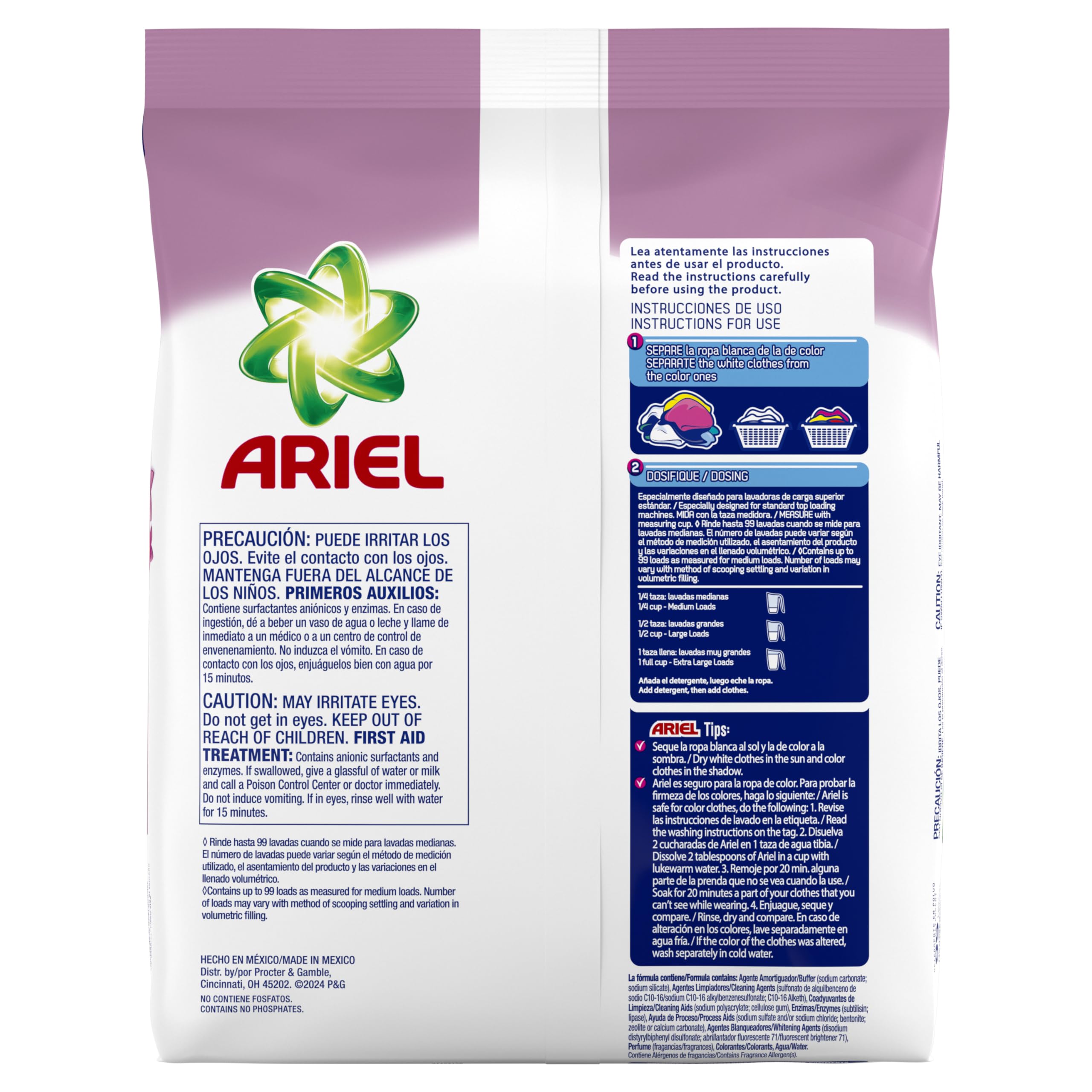 Ariel Powder Laundry Detergent with Downy Freshness - 158 oz (99 Loads) | Deep Cleaning for Clothes, Sheets & Towels | Ideal for Family Laundry & Stain Removal