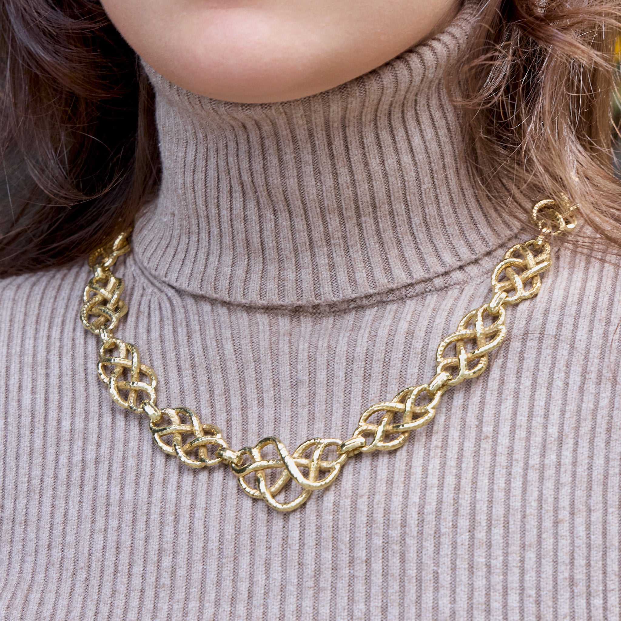 David Webb Hammered Pendant Necklace - 14K Gold Plated Statement Jewelry for Women | Elegant Layering Necklace for Party, Wedding & Everyday Wear