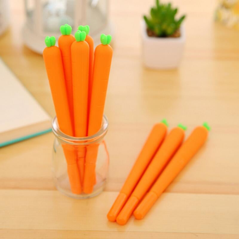 0.5mm Black Ink Carrot Gel Pen - Smooth Writing for School, Office & Art Projects - Fine Point Gel Ink Pen for Note Taking, Journaling & Sketching