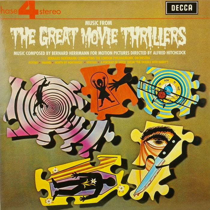 Bernard Herrmann & The London Philharmonic Orchestra – Music From The Great Movie Thrillers (VG+/VG+) – Classic Film Soundtracks for Movie Nights & Thriller Enthusiasts
