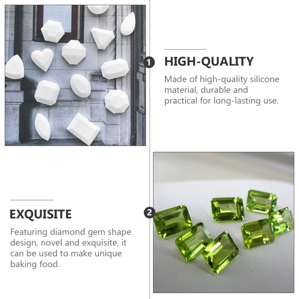 DOITOOL 3Pcs Mini Gem Silicone Molds for Resin, Fondant, Chocolate & Polymer Clay - DIY Crafting, Cake Decorating & Christmas Decorations - Baking Tools for Jewelry Making, Candy Molds & Epoxy Art Projects