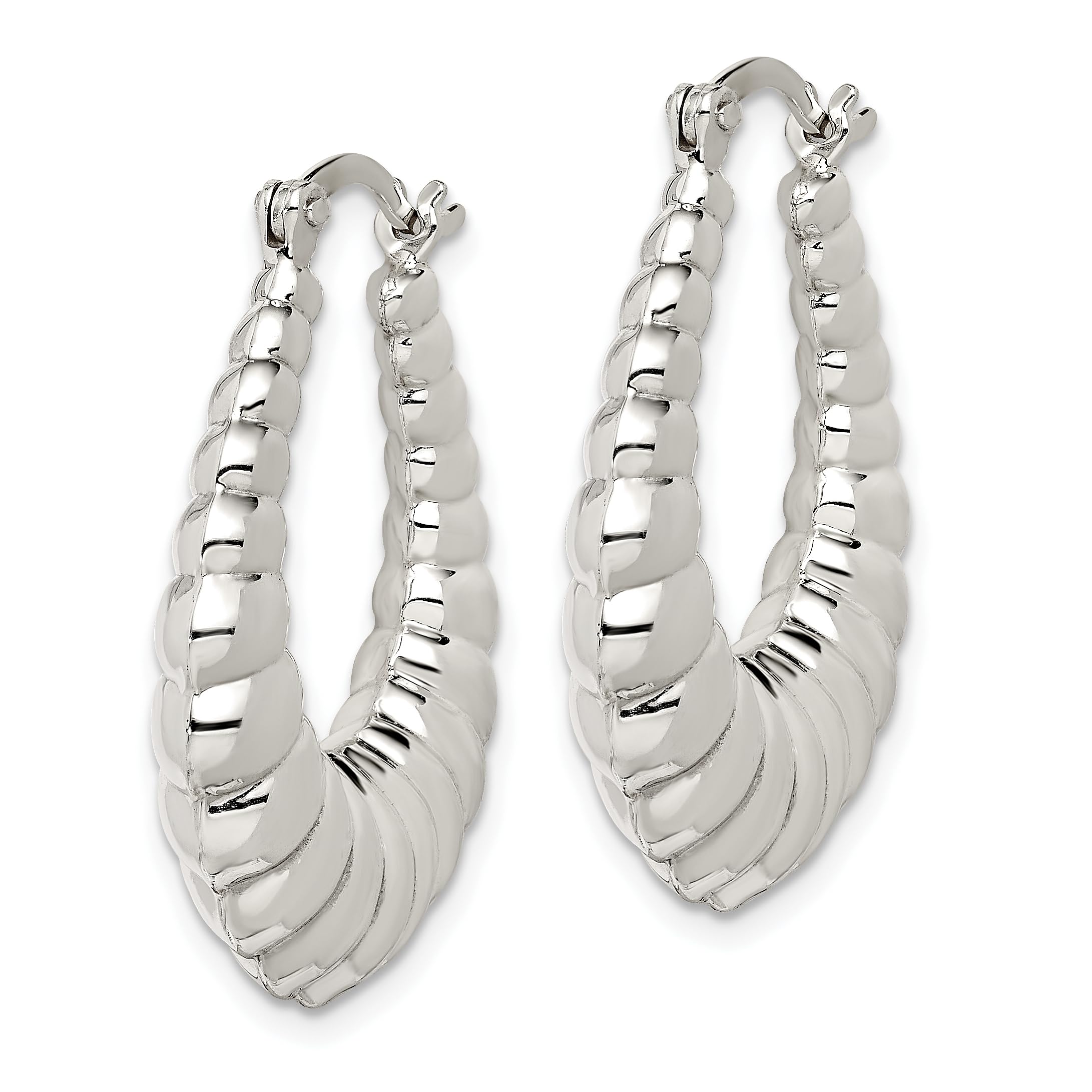 925 Sterling Silver Shrimp Oval Medium Hoop Earrings for Women - Elegant Dainty Everyday Jewelry Gift for Her, Perfect for Casual Wear, Office & Date Night