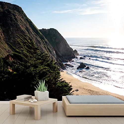 Ocean Coast 3D Peel and Stick Wallpaper - Self-Adhesive PVC Wall Mural for Bedroom & Study Room - 78