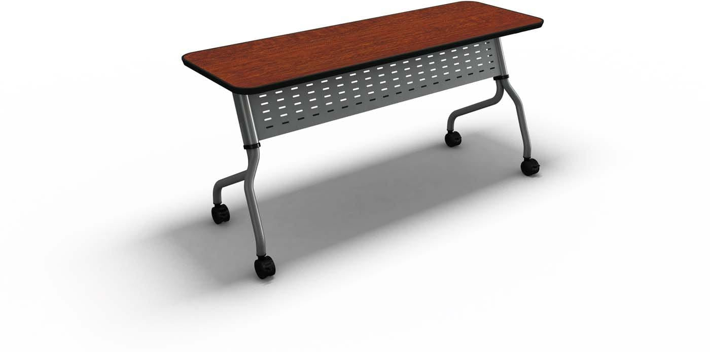 Safco Mayline Sync 24 x 48 Inch Rectangular Conference Table in Folkstone Finish [SY2448TFLK4] - Perfect for Office Meetings, Collaborative Workspaces & Conference Rooms