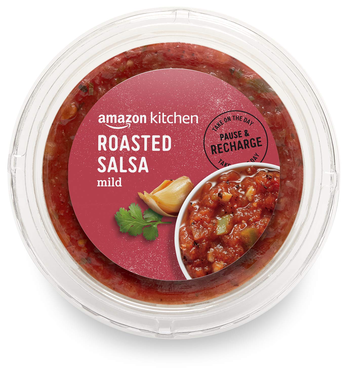 Amazon Kitchen Roasted Salsa Mild 16 Oz - Authentic Mexican Salsa for Chips, Tacos, Nachos & Burritos - Perfect for Parties & Family Gatherings