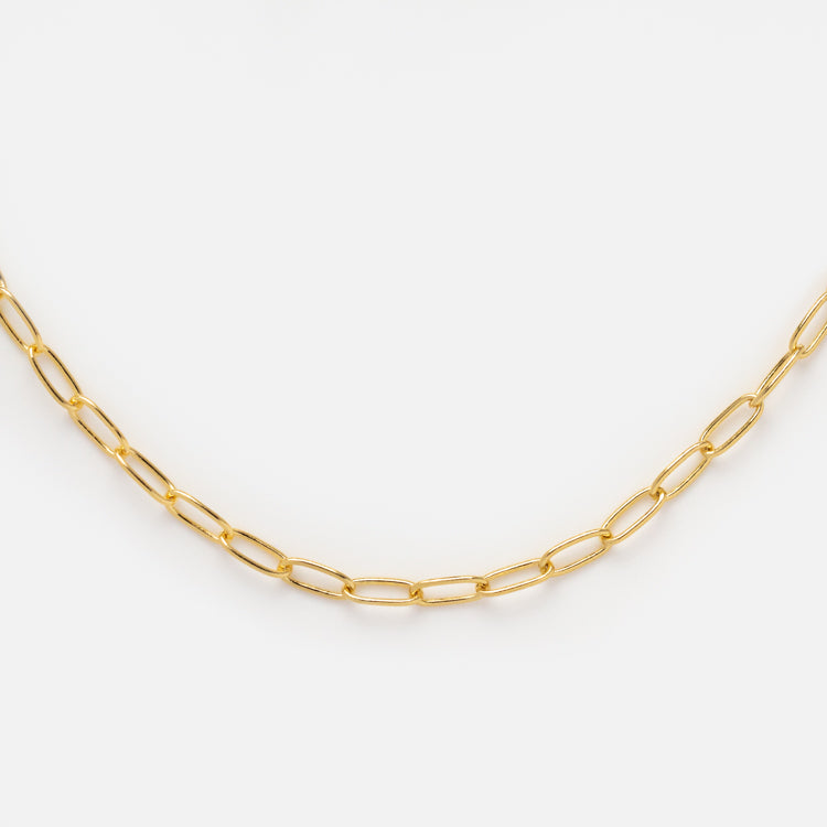 14K Gold Vermeil Paperclip Necklace for Women - Trendy Minimalist Layering Jewelry Gift for Her | Perfect for Everyday Wear, Office, and Special Occasions