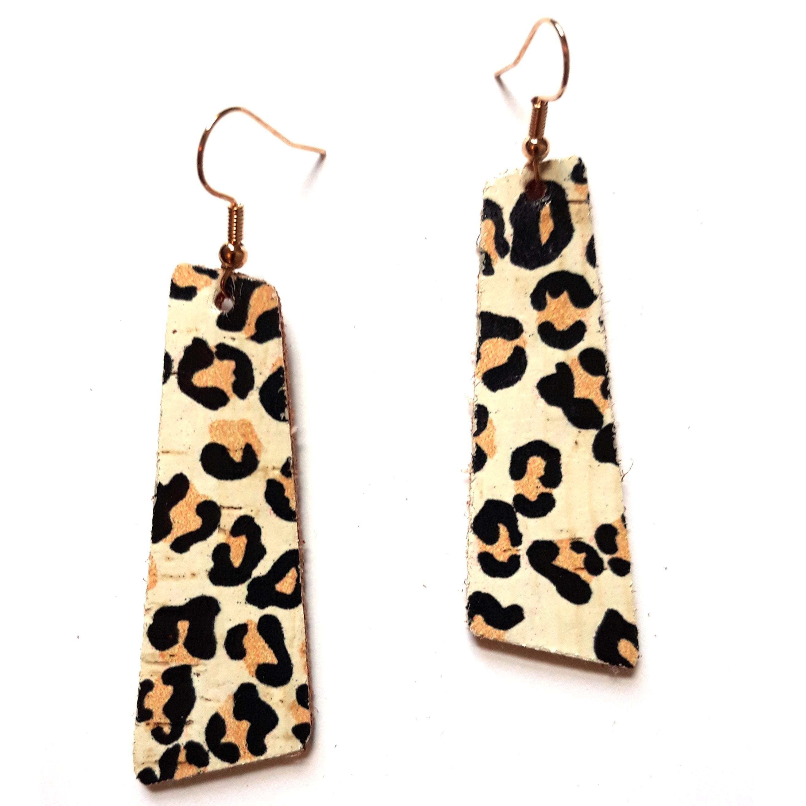 Cheetah Print Cork Earrings - Lightweight & Eco-Friendly Dangle Earrings for Women | Perfect for Casual Wear, Parties & Boho Style Outfits