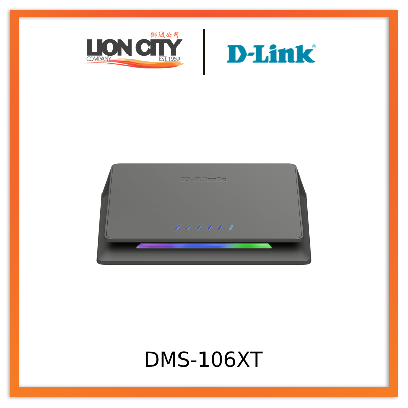 D-Link DMS-106XT 6-Port Multi-Gigabit Unmanaged Ethernet Switch - 2.5G/1G/100Mbps, Plug & Play, Desktop Network Switch for Home & Office Networking - Pre-Order Now