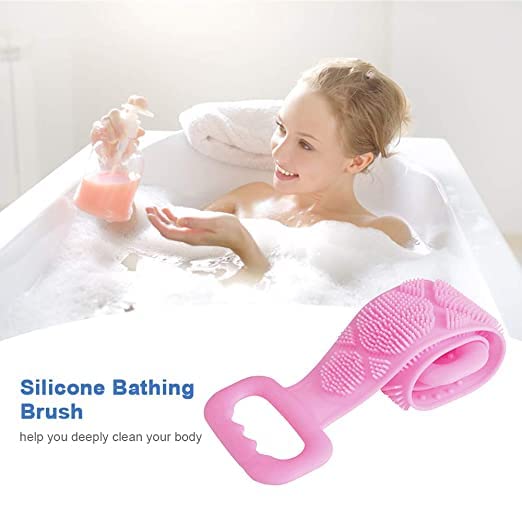 Kawnoa Silicone Body Scrubber & Exfoliating Bath Belt - Gentle Skin Cleansing for Men, Women & Kids - Multi-Color Shower Accessories for Spa-Like Exfoliation & Dead Skin Removal