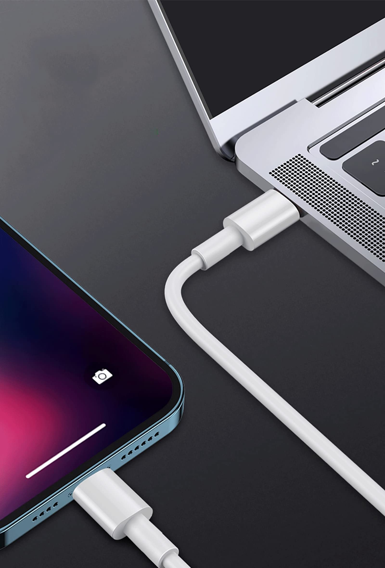 Apple MFi Certified TPE iPhone Charger Cable - 6ft Lightning to USB Fast Charging Cord for iPhone 14/13/12/11/X/8/7 - Durable & High-Speed Charging for Home, Office & Travel
