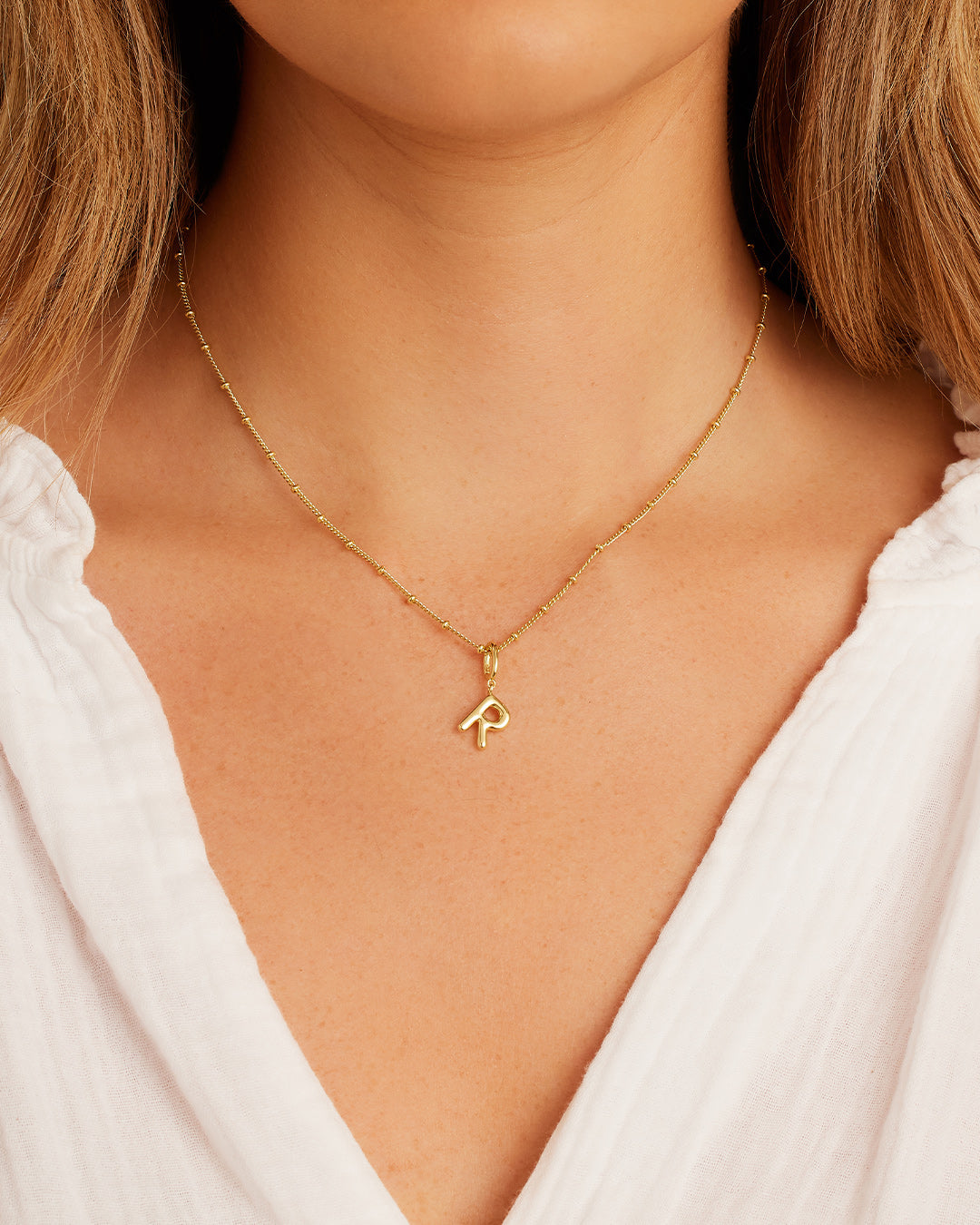 Alphabet Helium Parker Charm - Stylish Initial Letter Pendant Necklace for Women, Perfect for Gifts, Birthdays & Everyday Wear